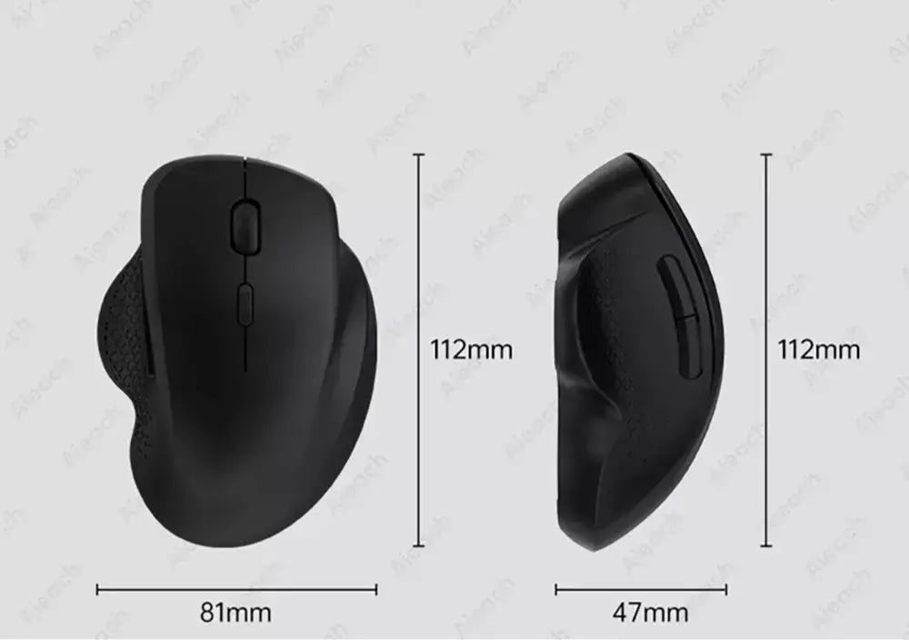 Dual Mode Mouse de Computador Sem Fio, 1600 DPI, Recarregável, Ergonômico, Bluetooth, Laptop, Notebook, iPad, Tablet, Mac, Chromebook