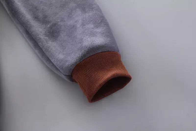Conjunto infantil de três peças com capuz, terno casual confortável para menino, quente, fofo, moda menina, 12M-4 anos, outono, inverno, novo