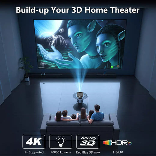 XWBSY 2025 T08 Projetor 40000Lumens Projetor Android 8K Decodificação Projetor AutoFocus Projetor LED 1080P Home Theater Beamer