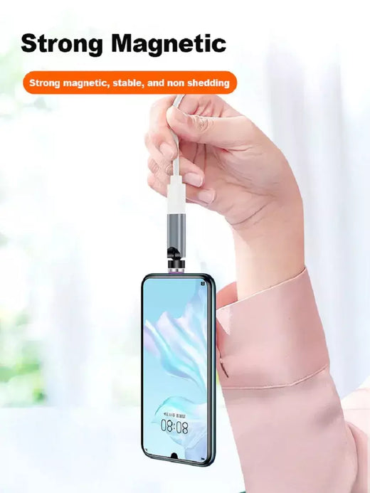 540 ° Fio magnético giratório de grau, adaptador pd 5a de carregamento rápido para acessórios de celular, conector de cabo de transferência de dados tipo c