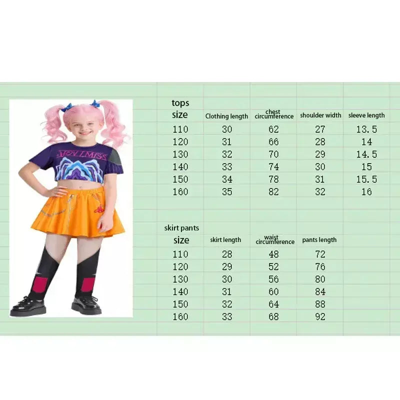 Halloween crianças zoey mira rumi cosplay traje carnaval, k-pop caçadores menina grupo ídolo role play vestir-se terno