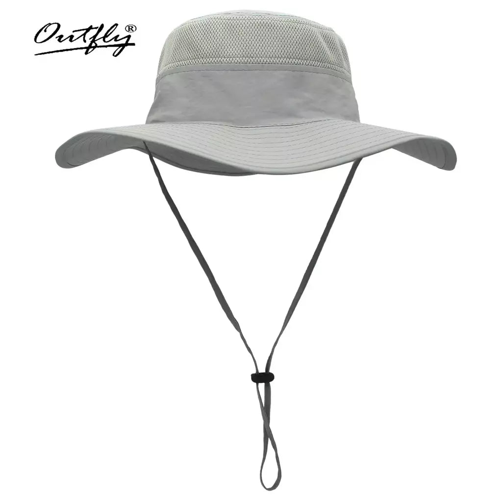 Chapéu de balde para homens e mulheres, protetor solar de pescador, Chapéu Panamá Sol, Rede Respirável de Pesca, Chapéu Grande de Secagem Rápida, Chapéu Caminhada