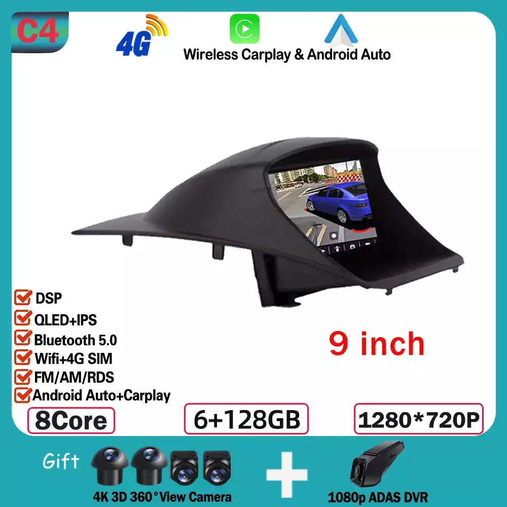 Rádio do carro carplay android 15 para ford fiesta mk 6 para ford fiesta mk 7 2008 - 2019 reprodutor de vídeo multimídia tela sensível ao toque gps automático