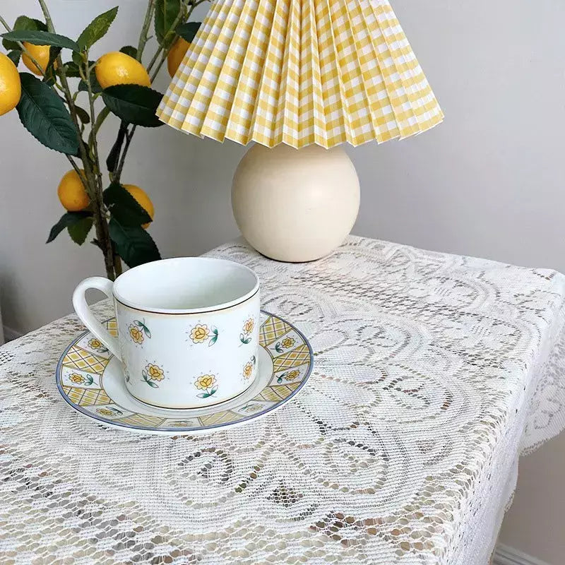 Toalha De Mesa De Renda Branca, Cobertura De Mesa De Jantar, Decoração De Festa De Casamento, Tampas De Mesa, Sala De Estar, Decoração De Mesa