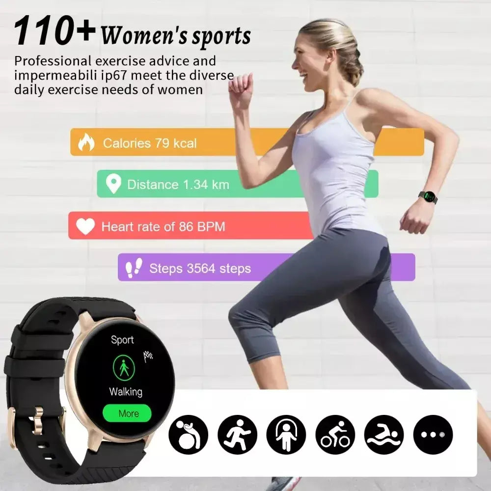 Xiaomi chamada relógio inteligente feminino mostrador personalizado relógios de aço masculino esportes rastreador fitness freqüência cardíaca smartwatch para android