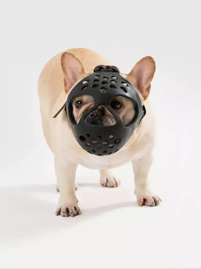 Borracha macia confortável cão tampa da boca, Anti mordida, Anti latidos e Anti comer, Pet, Bulldog, Curto