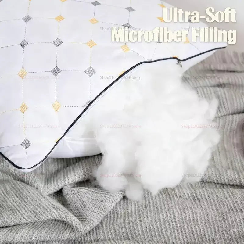 Travesseiro ortopédico cervical para dormir melhor e suporte para pescoço, fibra de soja, spa, massagem, travesseiro para casa, viagem, cama, hora de dormir