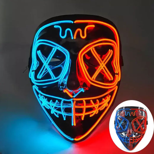 Versão mais atualizada máscara de purga cosplay para escolha feriado traje adereços noite mostrar acessório brilhante máscara de purga adulto headwear