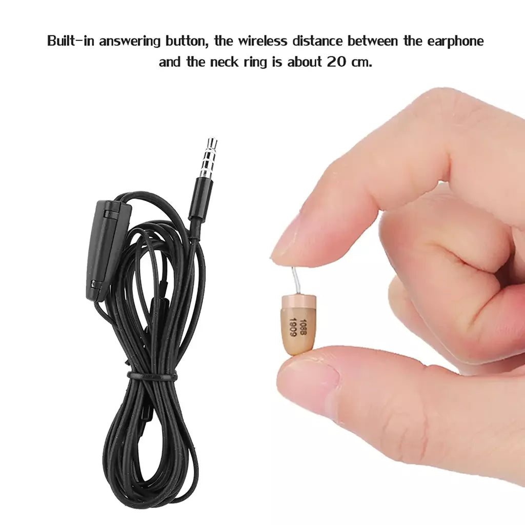 Mini fone de ouvido espião oculto, fone de ouvido sem fio para celular