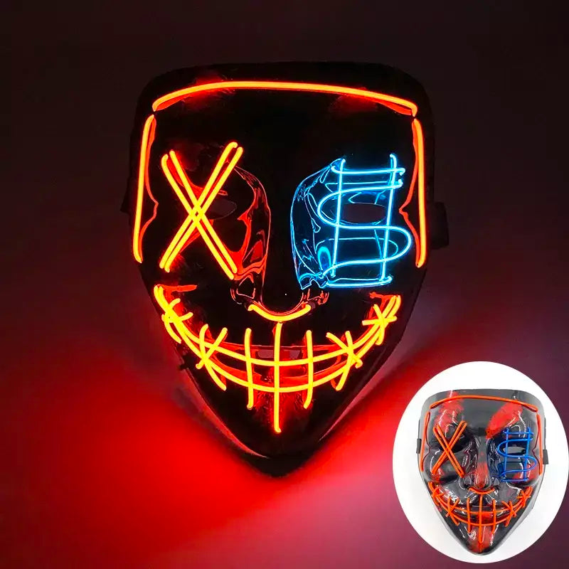 Versão mais atualizada máscara de purga cosplay para escolha feriado traje adereços noite mostrar acessório brilhante máscara de purga adulto headwear