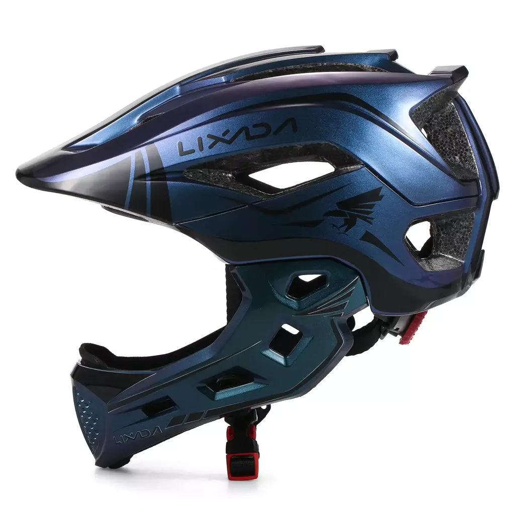 Lixada crianças 2-em-1 destacável capacete facial completo crianças esportes capacete de segurança da bicicleta equipamentos de proteção crianças capacete de ciclismo