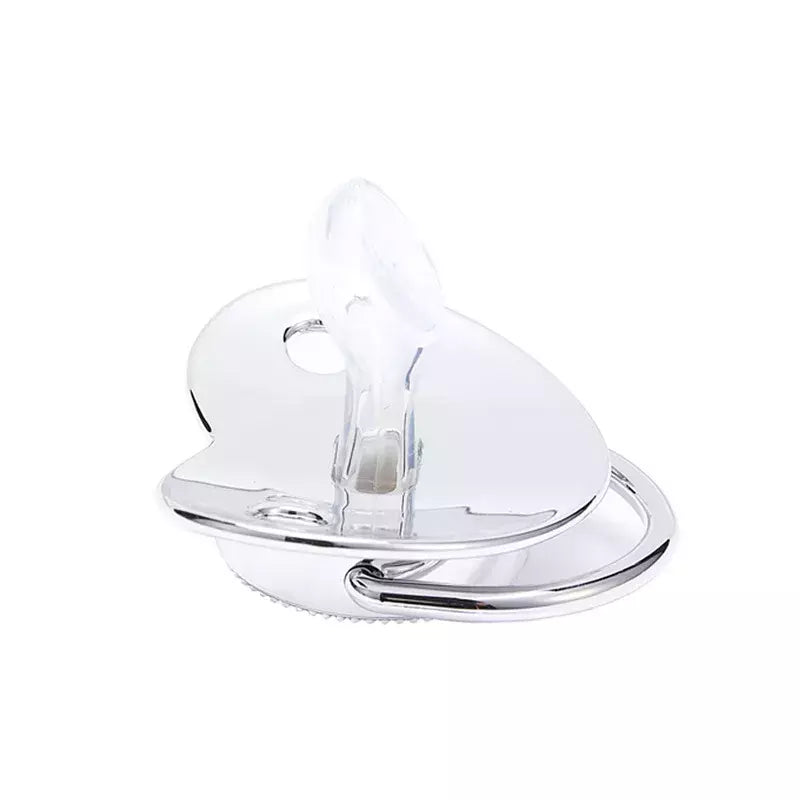 Coração Rhinestone Chupeta dos bebês com tampa, infantil Chupeta, mordedor, Silicone manequim bico, chuveiro recém-nascido, luxo, Bling
