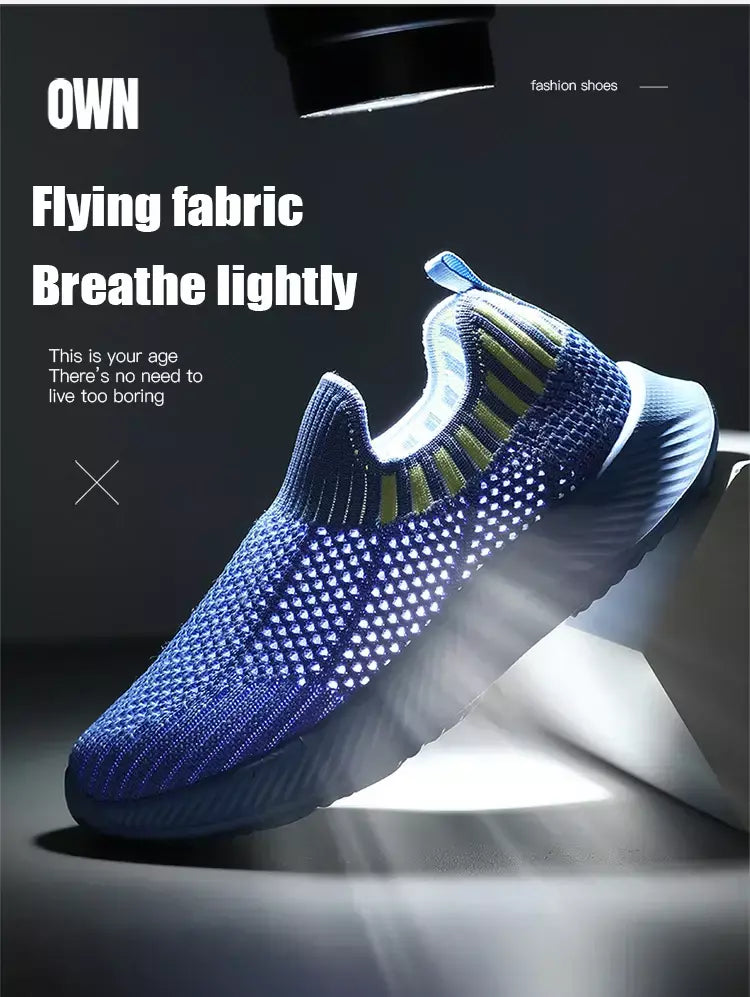 Crianças meninos sapatos casuais leves sola macia respirável crianças meninas esportes andando tênis antiderrapante