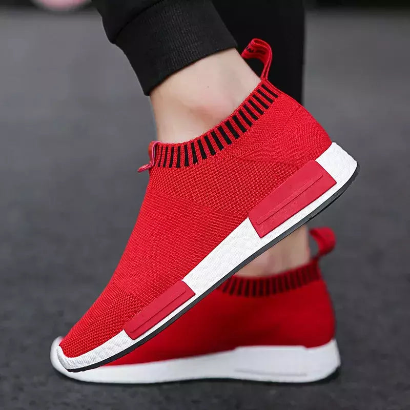 Tênis de malha respirável masculino, tênis de corrida com meias super leves, sapatos de caminhada ao ar livre, tênis masculino, novo, 2024