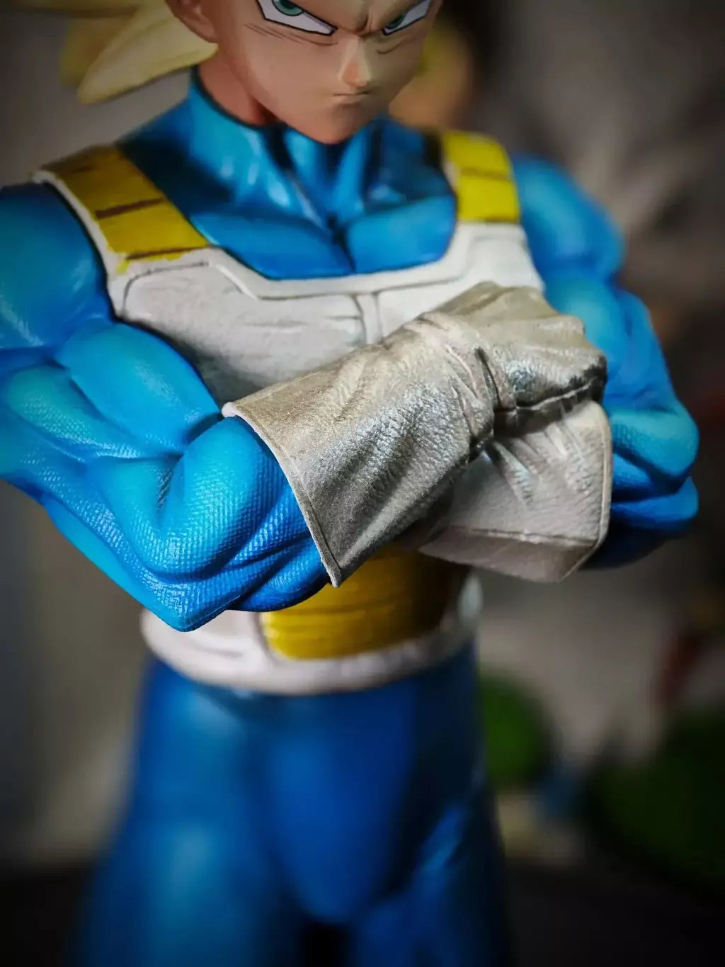 Vf em estoque 33cm dragon ball z ssj3 vegeta modelo super saiyan 3 vegeta figura de ação estátua modelo colecionável brinquedo presente