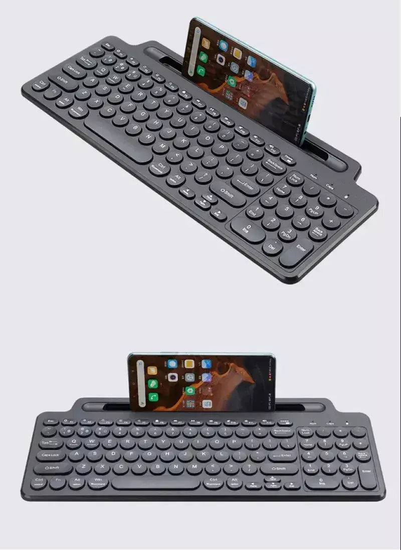 Teclado bluetooth duplo tri-modo bt5.0 3.0 2.4g teclado sem fio com touchpad teclado para jogos com slot para cartão para laptop tablet
