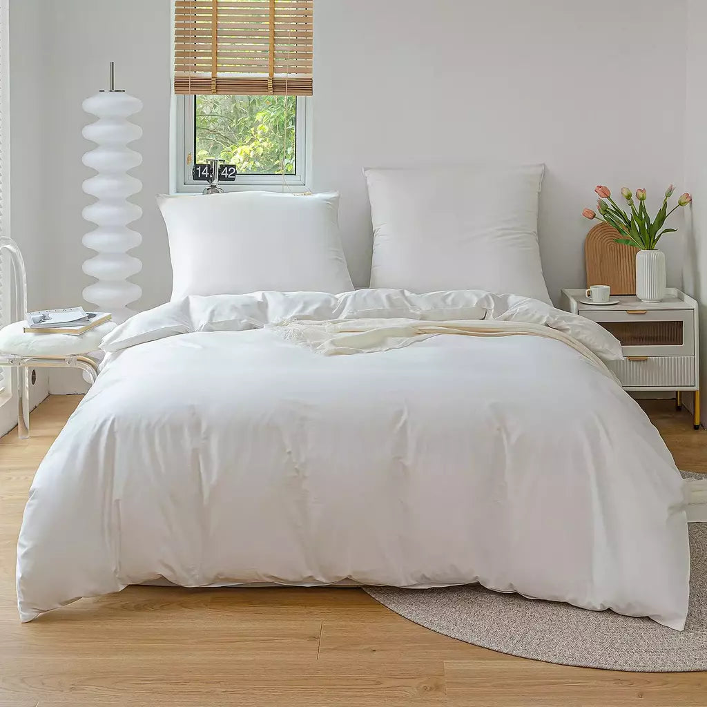 Alta Qualidade Algodão Duvet Cover Set, 100% Tecido Real, Duplo, Rainha, Rei, Colcha, Roupa de cama, 500Tc, 2 Pcs, 3Pcs