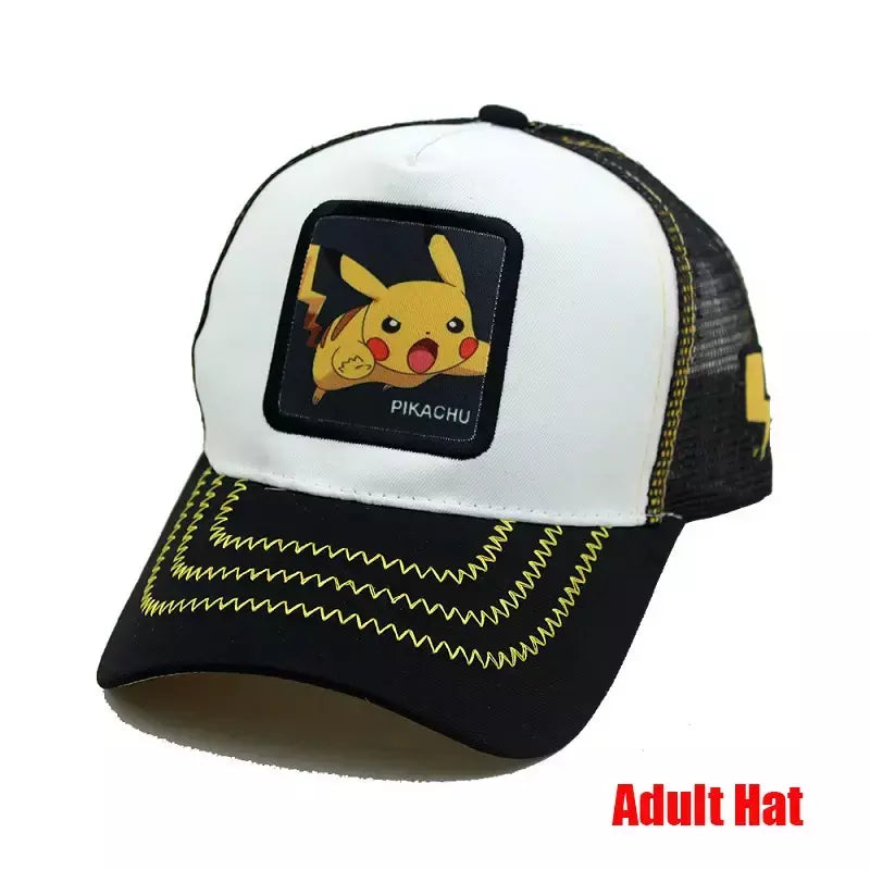 Anime figura pokemon boné de beisebol pikachu chapéu ajustável pokemon cosplay hip hop dos desenhos animados chapéus adultos menino menina crianças presentes aniversário