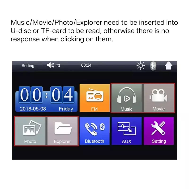 7 Polegada rádio do carro 1 din multimídia mp5 player espelho link tela de toque fm iso potência aux entrada bluetooth usb universal autoradio