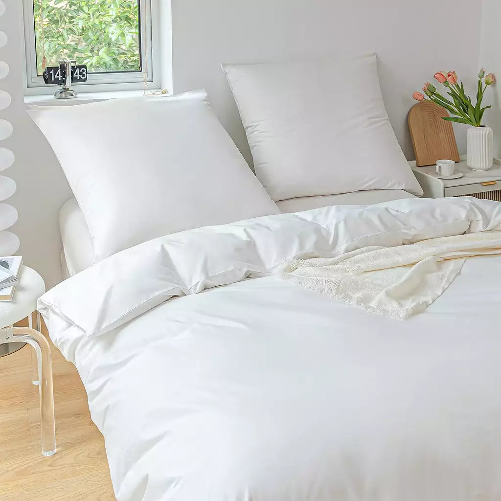 Alta Qualidade Algodão Duvet Cover Set, 100% Tecido Real, Duplo, Rainha, Rei, Colcha, Roupa de cama, 500Tc, 2 Pcs, 3Pcs
