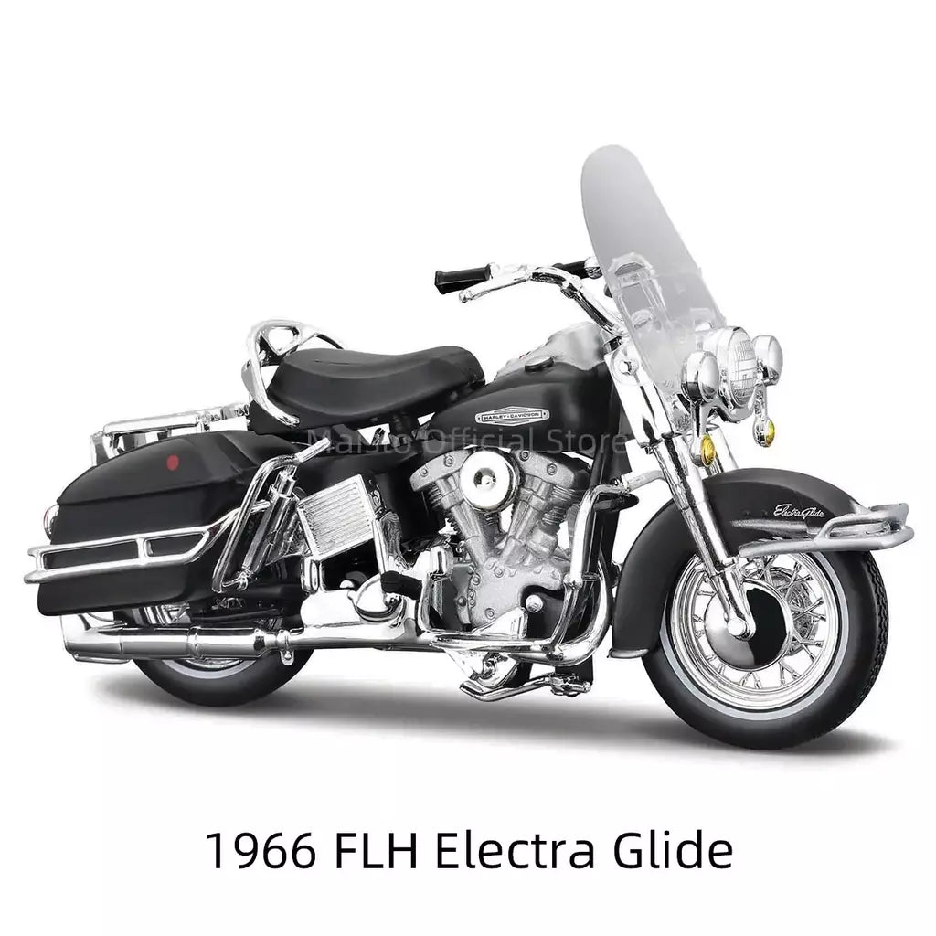 Maisto 1:18 Harley-Davidson 1966 FLH Electra Glide Die Cast Veículos Colecionáveis Hobbies Modelo de Motocicleta Brinquedos
