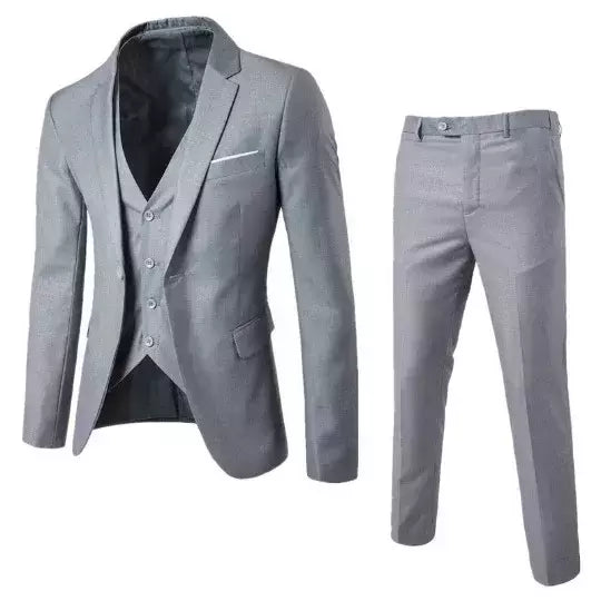 Ternos formais masculinos completos, conjuntos elegantes de blazers, roupas de casamento, calças, jaquetas, fantasias de luxo, negócios de casamento, 2 peças