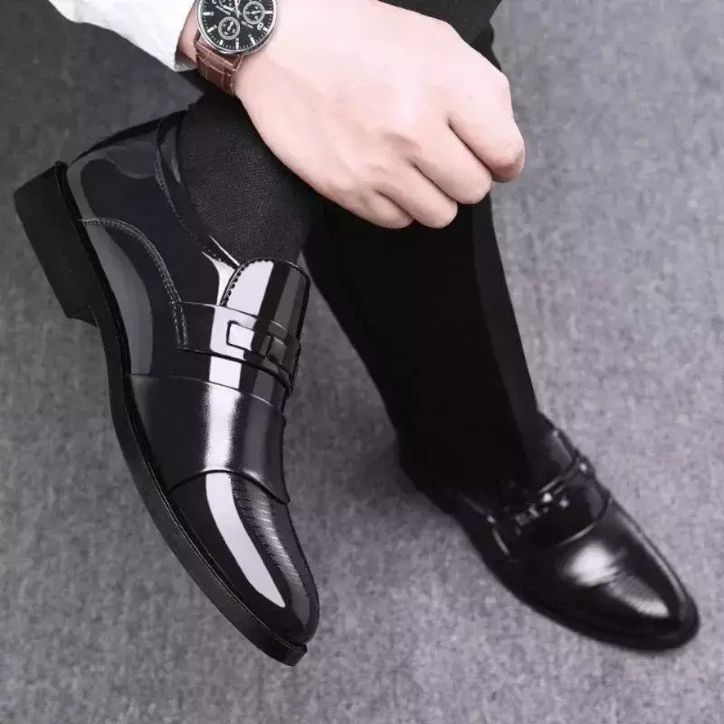 Sapatos de couro masculino, Formal Oxfords, Clássicos, Pontudo, Vestido, Casamento, Negócios, Casual, Escritório, Trabalhar