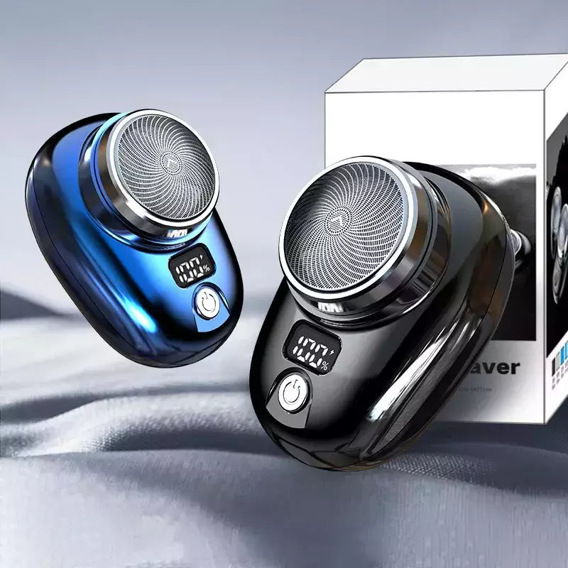 Mini barbeador elétrico para viagens masculinas, navalha portátil, aparador de barba, recarregável, recarregável, rosto
