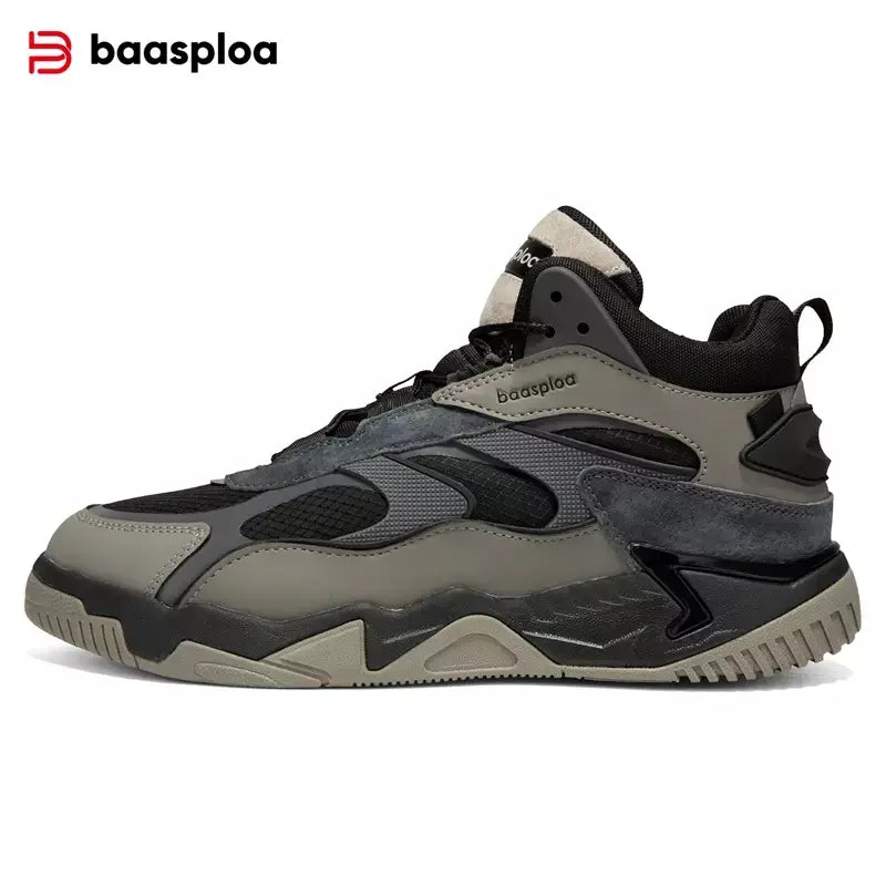 Baasploa inverno homens tênis de couro moda casual à prova dwaterproof água sapatos esportivos para homem de pelúcia quente masculino tênis antiderrapante ao ar livre