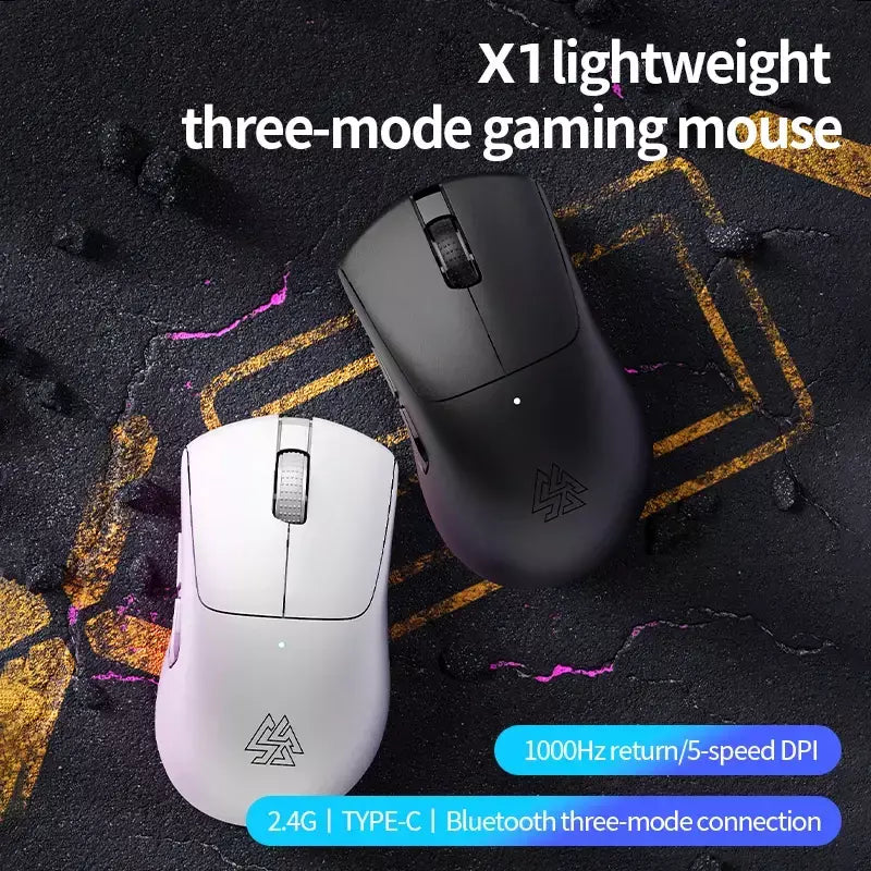 SOREX X1 RGB Light Advanced PC Tri-Mode Mouse óptico sem fio para jogos