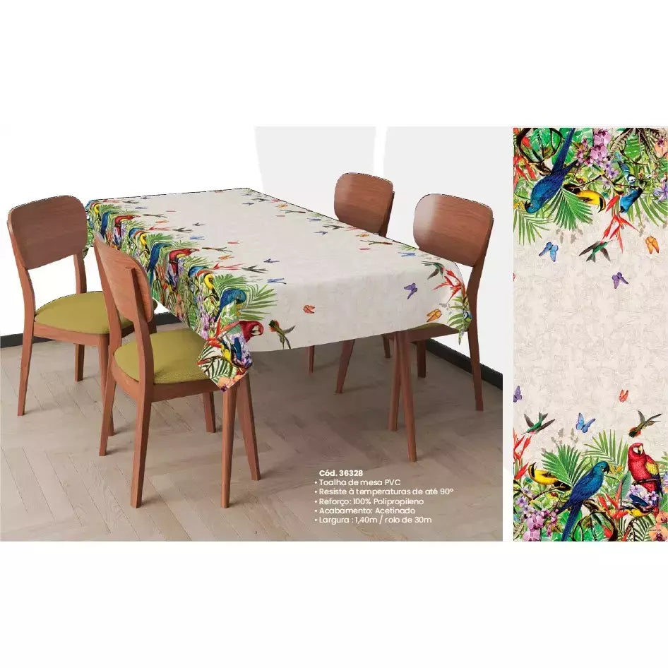 Toalha Plástica de Mesa Térmica 4 lugares / 1,50m x 1,40m