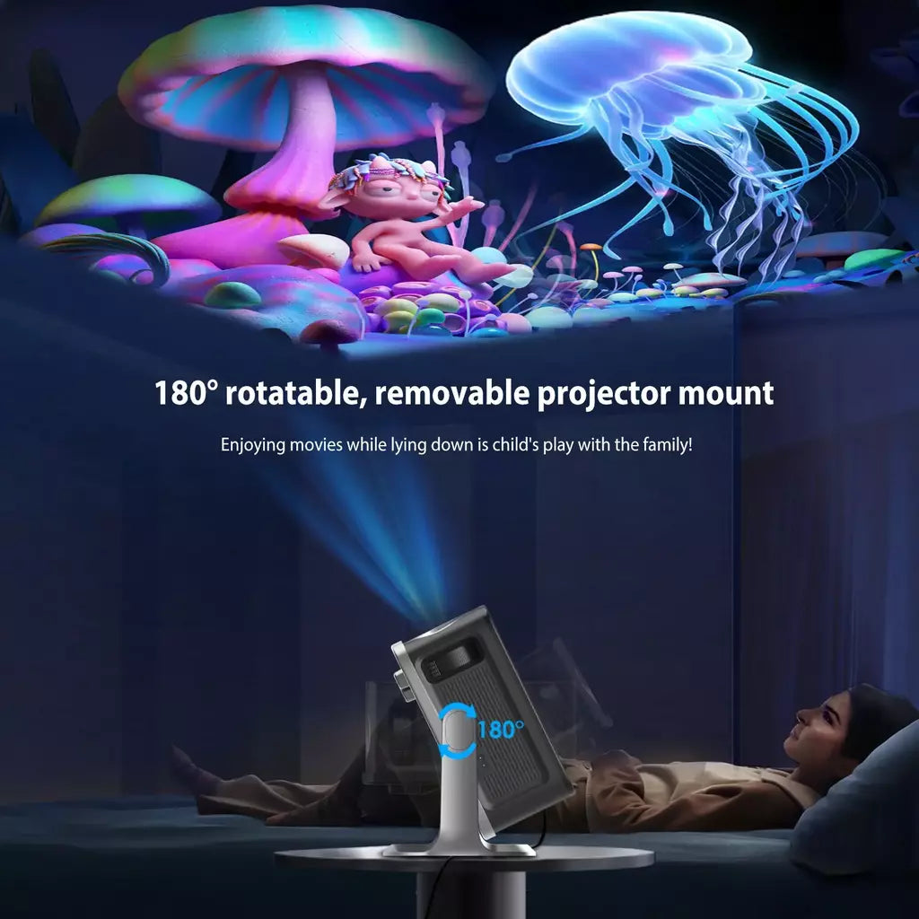 XWBSY 2025 Novo Projetor T08 35000Lumens Moive Projetor de Luz Diurna Android 12.0 Projetor Inteligente 8K Decodificação Projetor AutoFocus
