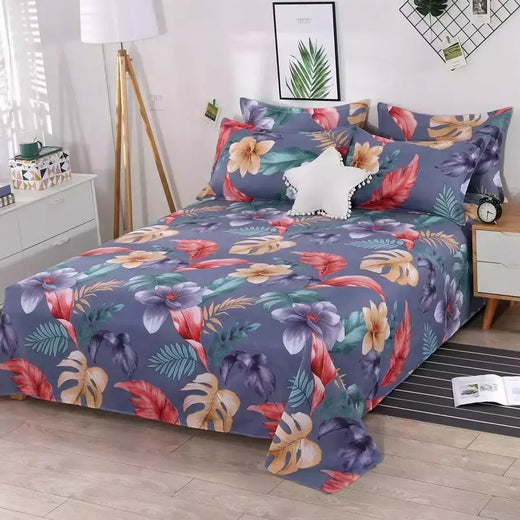 Home Textile Conjunto de lençóis com fronhas, cama plana, Lovers Room, Material de algodão, 3pcs