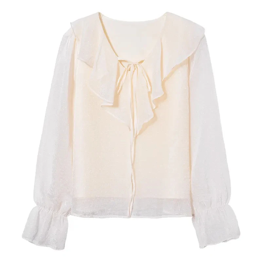 GIDYQ-Blusa coreana de meia gola aberta para mulheres, camisa de escritório para senhoras, pulôver solto, doce, todos os jogos, tops femininos chiques, sólidos, verão, novos
