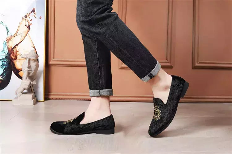 Sapatos de couro de camurça para homens, sapatos de casamento, sapatos baixos Oxford, mocassins bordados, tamanho grande, alta qualidade, designer, luxo, festa