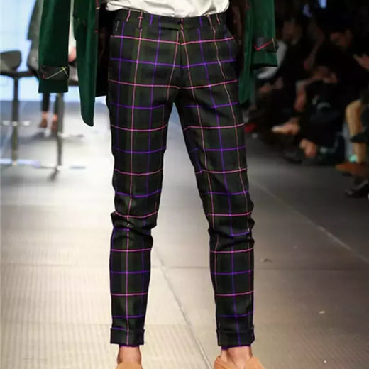 Calça de verão longa moda masculina, mini calça casual, simples e reta para negócios