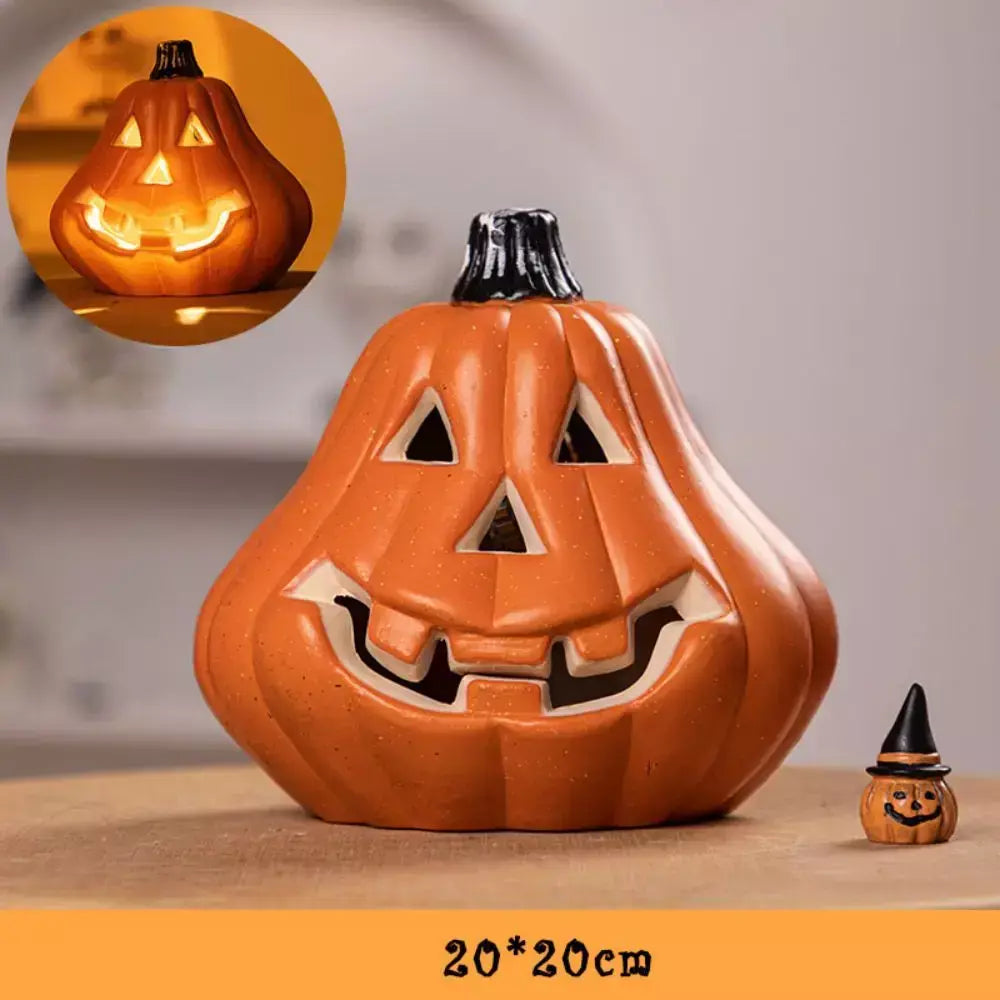 Decoração de halloween abóboras lâmpada para casa quintal jardim ao ar livre decoração halloween horror casa crânio festa adereços brilho no escuro