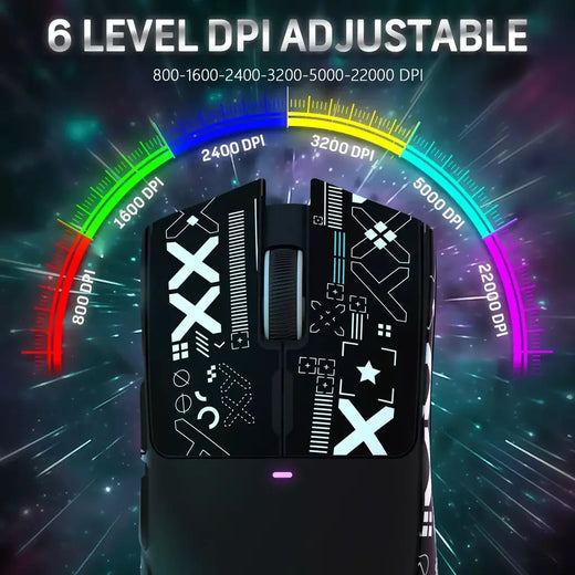 Mouse para jogos sem fio tri-mode Attack Shark X11 26K DPI PAW3311 Sensor, 2.4G/Bluetooth/com fio tri-modo, 400 IPS