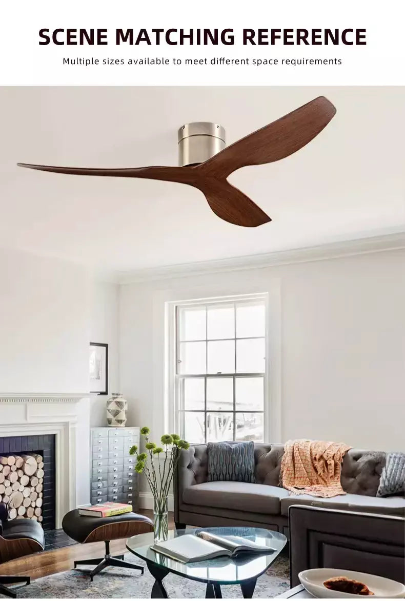 FUMANJIA Ventilador de teto retrô industrial de 45/52", ideal para áreas de vida/jantar, casa e escritório - Motor inversor DC silencioso de 6 velocidades