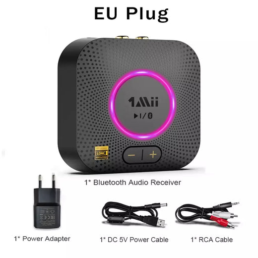 1Mii B06S+ Receptor Bluetooth 5.2, adaptador de áudio HiFi com LDAC Aptx HD&LL, áudio de alta resolução de longo alcance com controle de volume