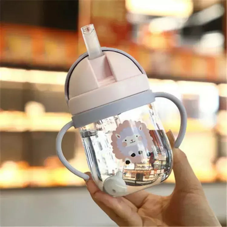 Copo de alimentação do bebê com palha, Crianças aprendem bebendo garrafa, Kids Training Cup, 250ml