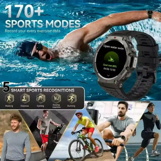 Xiaomi 2025 novo t-rex 3 gps smartwatch ultra masculino 10atm ip69k à prova dwaterproof água smartwatch bússola altímetro pulseira barométrica