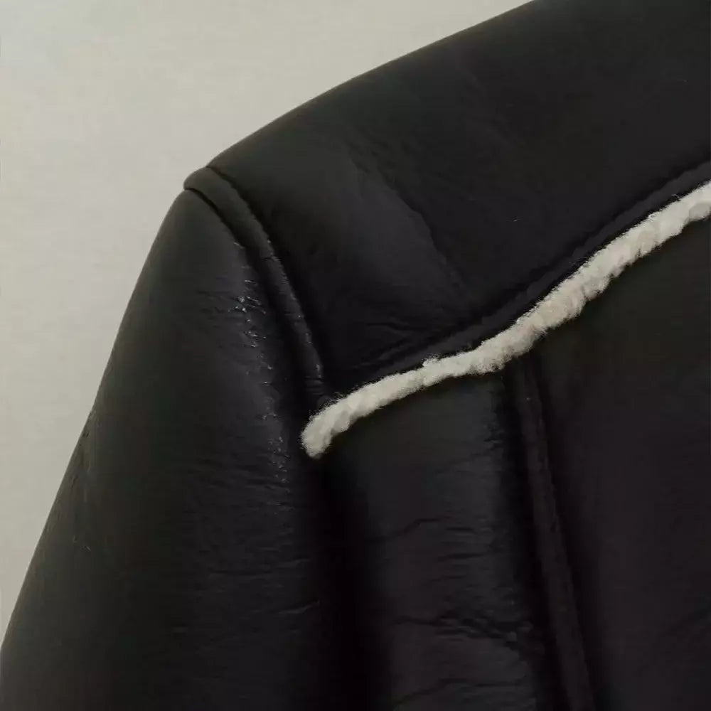 Jaqueta vintage de zíper frontal feminina, gola lapela, mangas compridas, roupas chiques femininas, monocromáticas, moda senhora