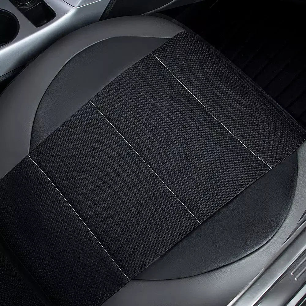 9 peças/set capa de assento de carro couro respirável tecido universal couro do plutônio almofada do assento dianteiro e traseiro assento completo proteger