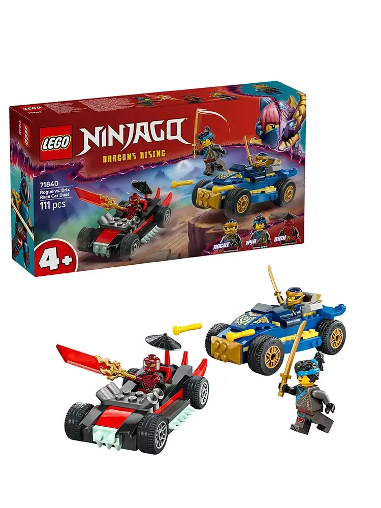 Lego 71840 Blackened Jay e Delix Racing Showdown Ninjago Blocos de construção de brinquedos infantis