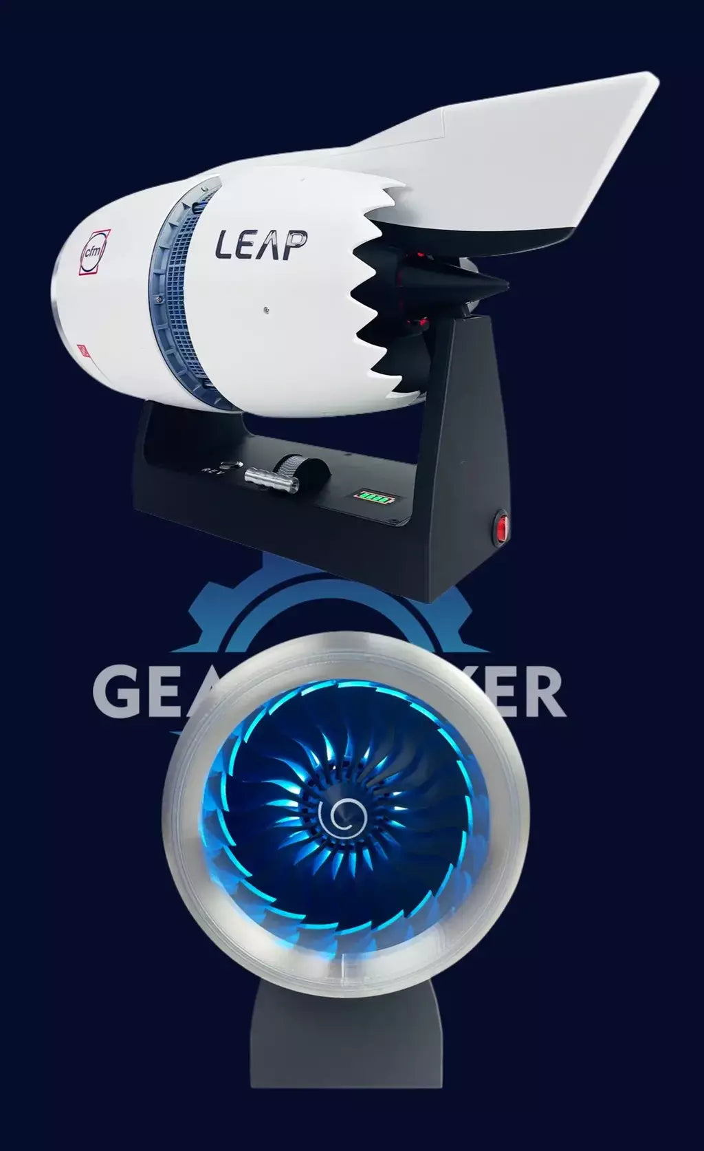 Boeing 747 Turbofan Modelo de motor Ventilador elétrico Cool Boutique Coleção Kit de motor de aeronave para exibição e uso educacional