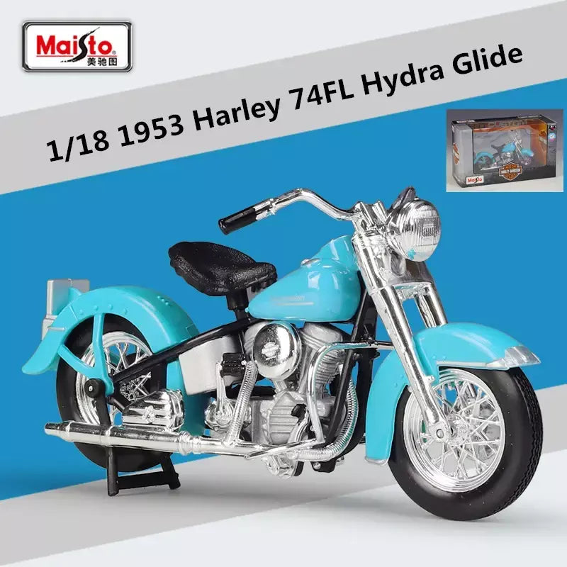 Maisto 1:18 harley davidson 74fl hydra glide liga modelo da motocicleta simulação diecast metal brinquedo motocicleta modelo crianças presentes