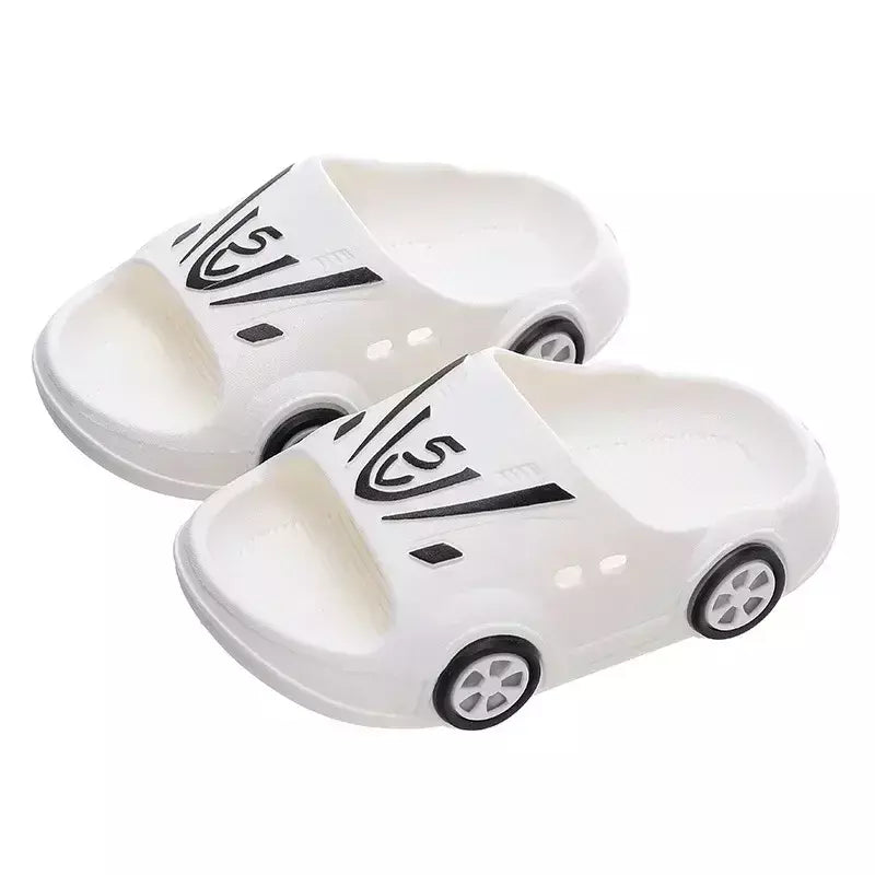 Chinelos luminosos das crianças forma do carro meninos meninas moda sapatos bonitos banheiro crianças chinelos da criança