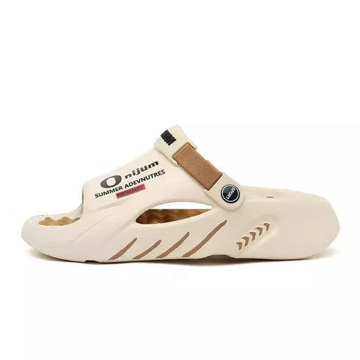 Sandel chinelos de couro genuíno masculino, sandálias casuais, sapatos de verão, slipers, tendência, 2021