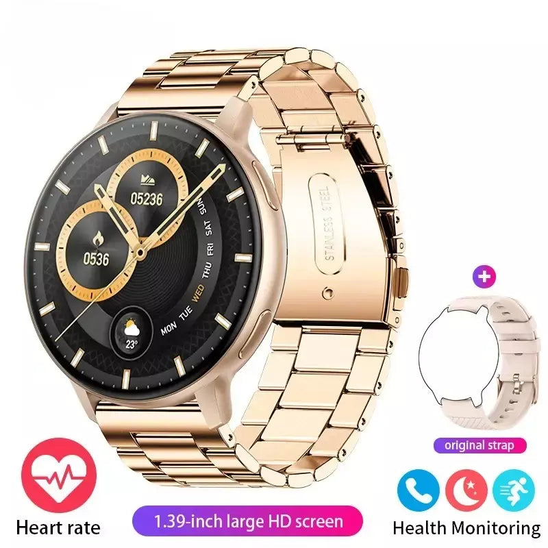 Xiaomi chamada relógio inteligente feminino mostrador personalizado relógios de aço masculino esportes rastreador fitness freqüência cardíaca smartwatch para android